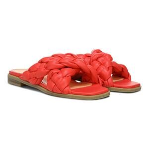 Vionic Kalina Women's Slide Braided Sandal Poppy Red Sz 5 New in Box Floor Model